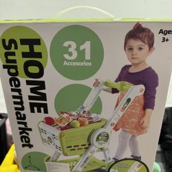 Kids Toy Shopping Cart With Accessories 