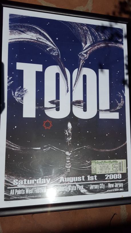 TOOL band NJ city All Points West framed concert poster print