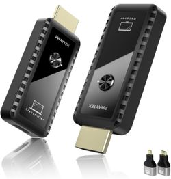 Wireless HDMI Transmitter and Receiver 328ft/100M, Wireless HDMI Extender Kit, Plug & Play, 4K Decode Support 2.4/5G for Streaming Video and Audio to 