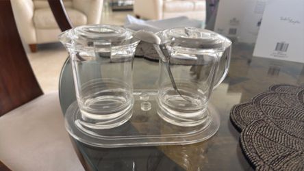 Lucite condiment tray
