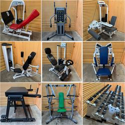 Tons of Commercial Gym Equipment- Squat Rack, Functional Trainer, Weight Bench, Leg Press, Dumbbell Cybex, Hammer Strength, Nautilus Etc