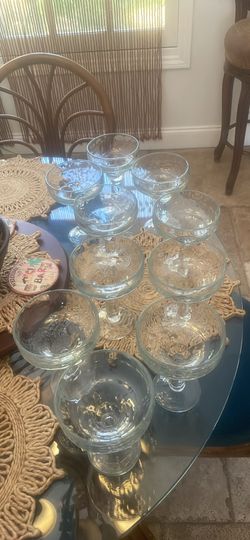 10 Margarita/Shrimp Cocktail Glasses