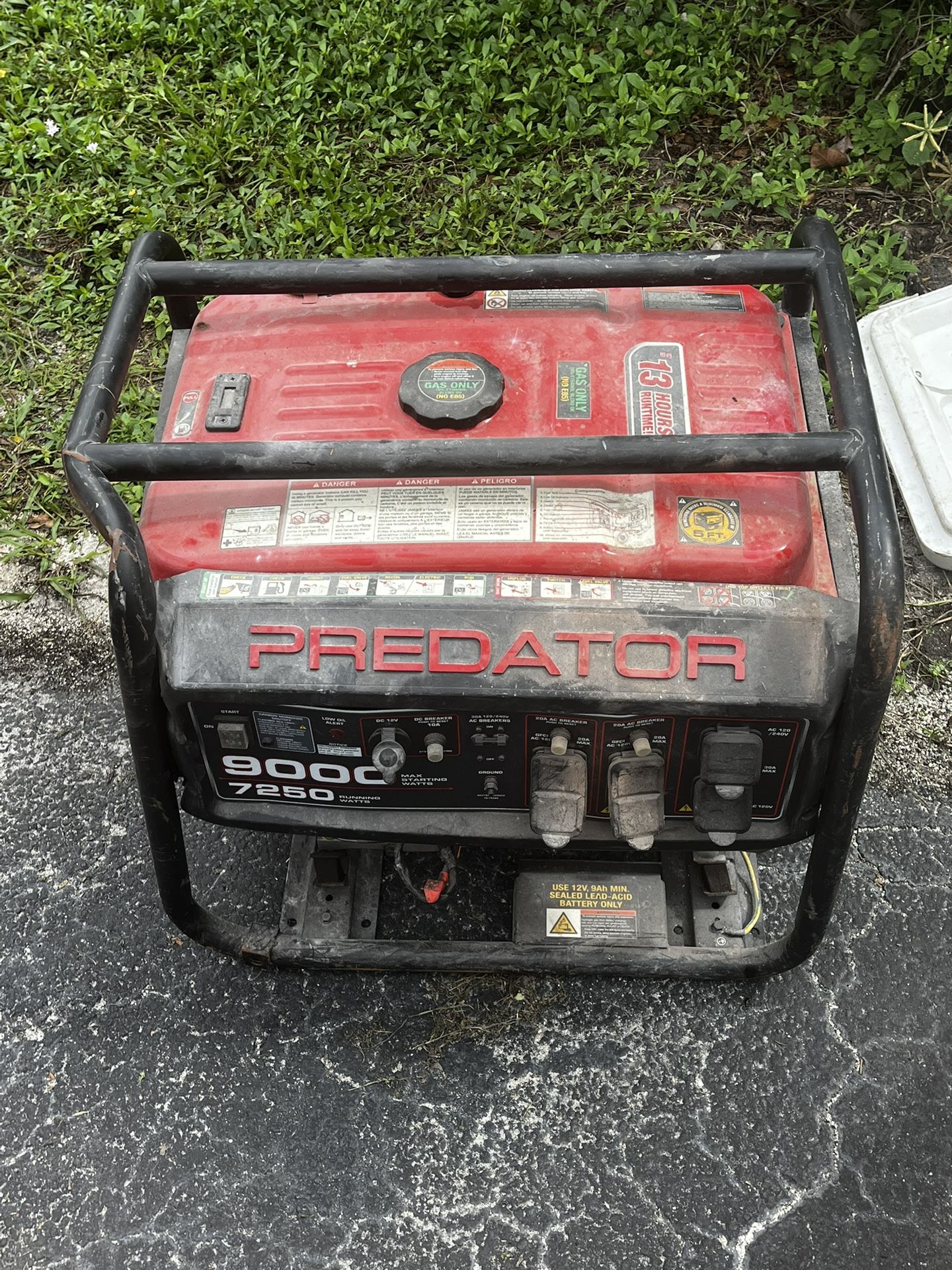Predator 9000-watt portable gas-powered generator