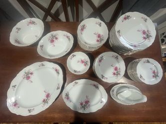 65 Piece China Set ($150 OBO) - Harmony House “Eugenie Rose” China