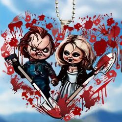 Brand New! Chucky & Tiffany Heart Shaped Keychain Decoration ❤️