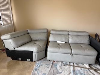 4 pieces Leather Sectional