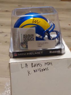 K. Williams L?A Rams mini helmet