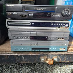Dvd  Vhs  players singles in combos No remotes.combos $25 Singles $15 Each Sold The Panasonic 