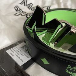 MCM RARE NEON GREEN BELT 