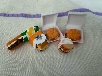 Miniature Fast Food Toy Set Subway White Castle