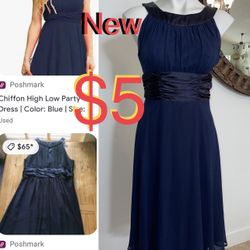 $5 Like New Beautiful Cocktail Dress in Mint Condition Blue Size 6