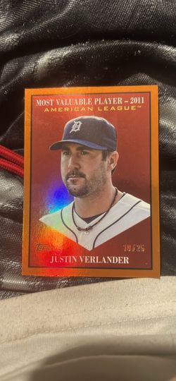2025 Topps Update Most Valuable Player Justin Verlander (Orange Foil Parallel) 10/25