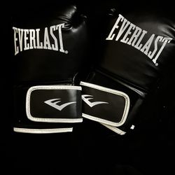 Black 16oz Everlast Boxing Gloves