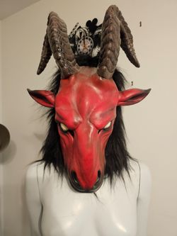 Halloween full head demon goat devil mask