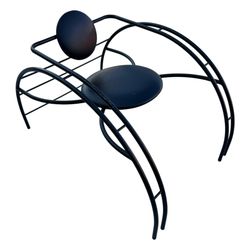 Vintage Post Modern Quebec 69 Tubular Sculptural Spider Chair by Les Amisca 40"