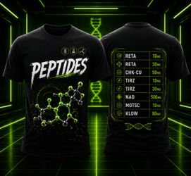 Peptide shirts. Made from the highest quality materials.