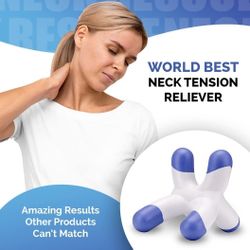 Amazing Neck Massager and Cervical Traction Device, Fast Pain Relief, Melts Away Muscle Knots, Trigger Point, Pain, Tension, Stretcher, Deep Tissue