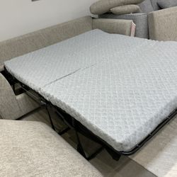 New Queen size double sleeper sofa gray color fabric