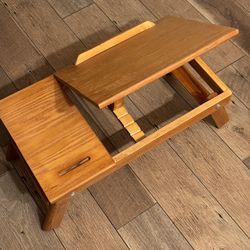 Small Custom Made Wooden Desk With Phone/Laptop Holder 