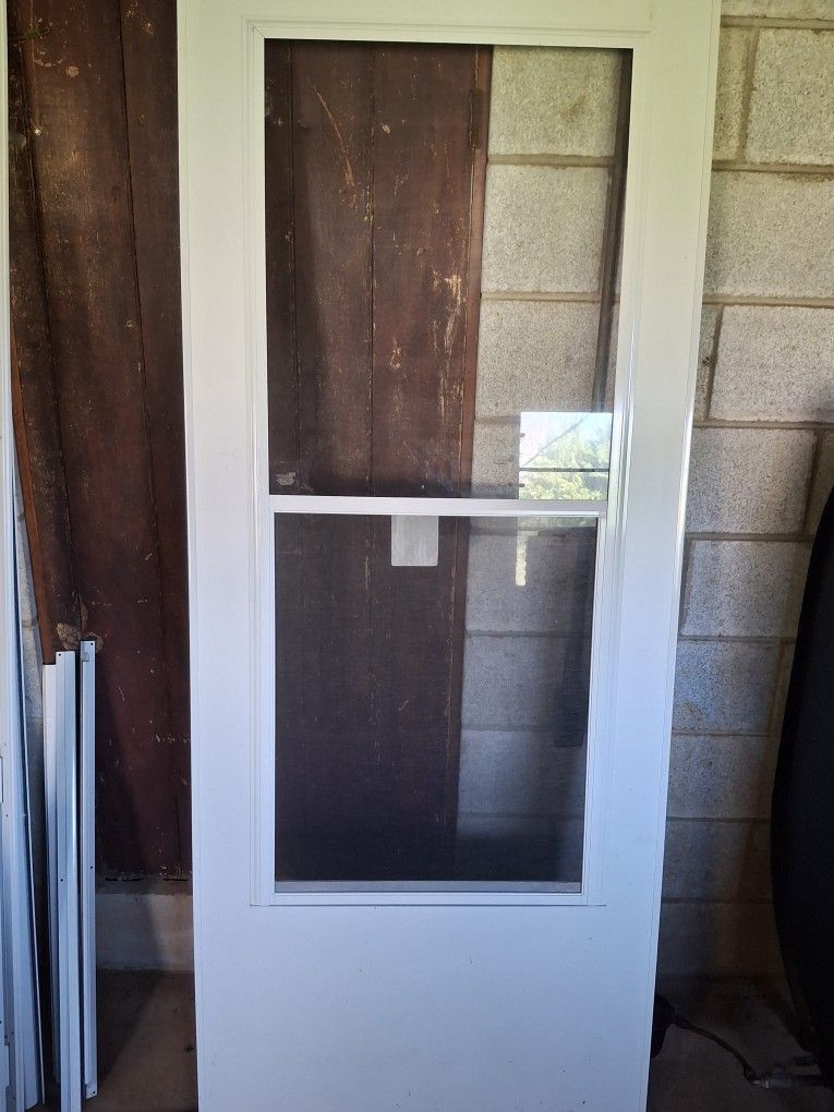 White Storm Door 