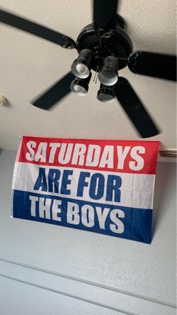 Saturday’s are for the boys flag