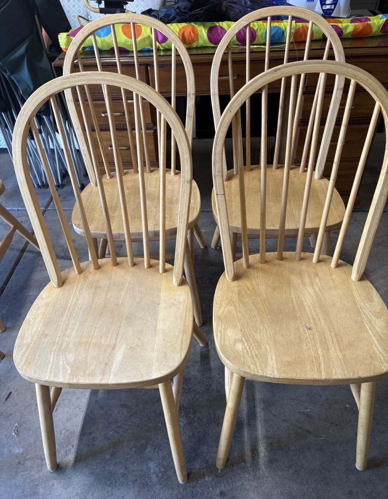 4 Wooden Dining Table Chairs