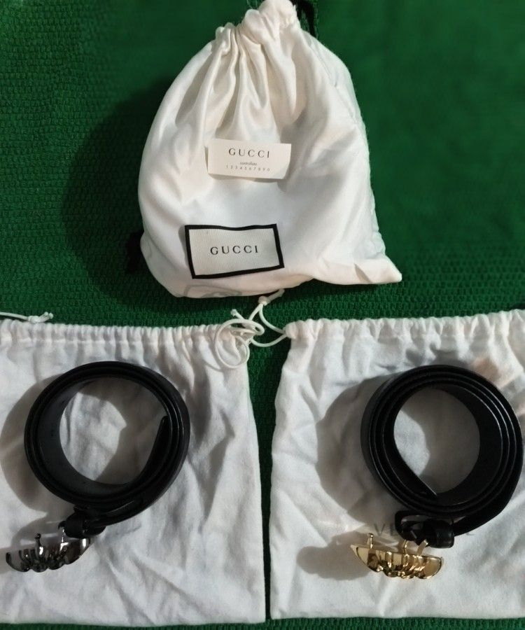 3 Mens Belts - Versace & Gucci