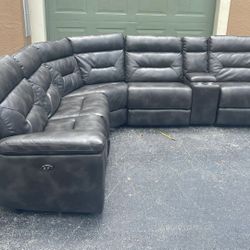 Sofa/Couch Sectional - Recliners - Gray - Microfiber - Delivery Available 🚛