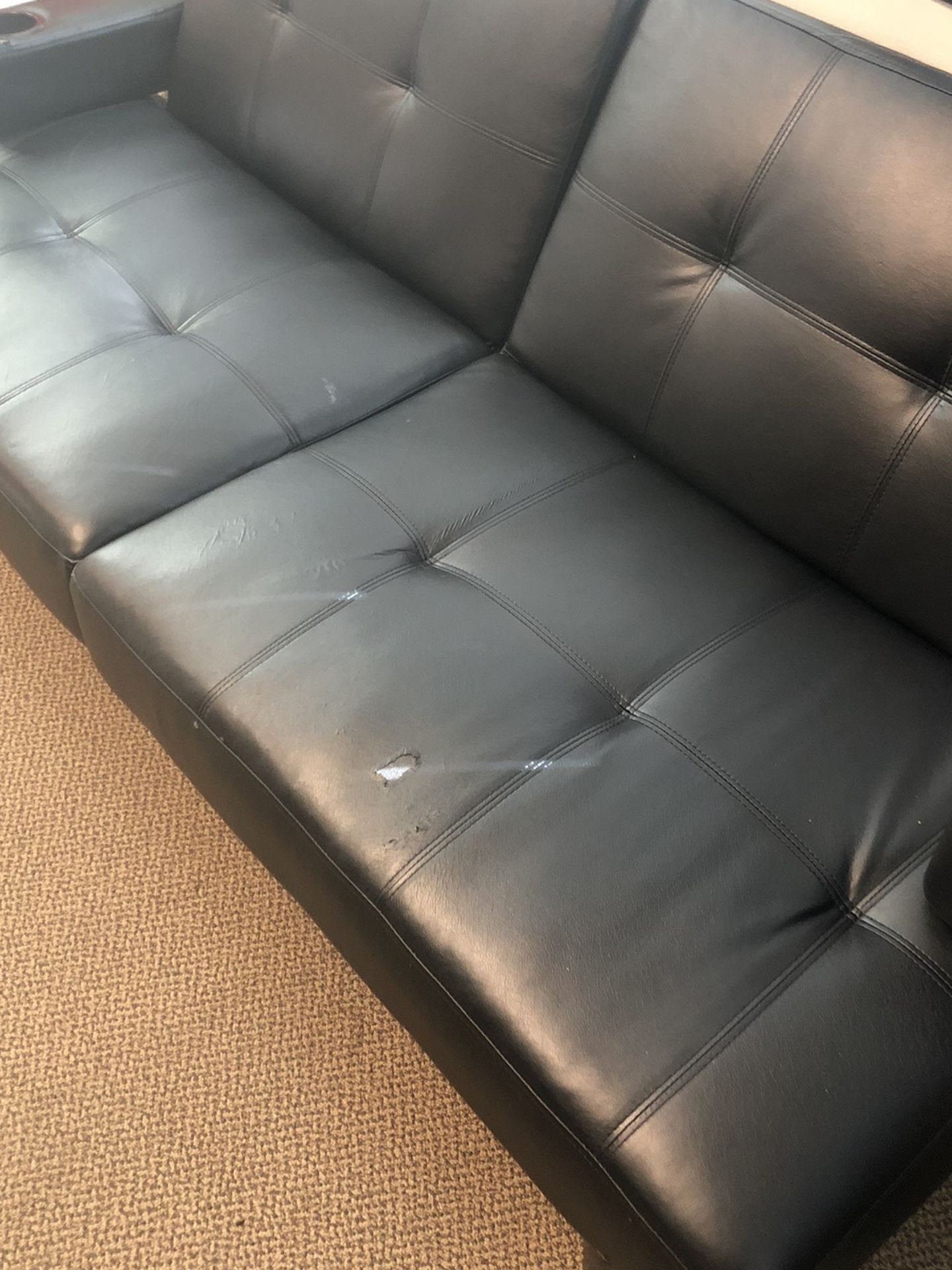 Couch Sofa Futon Faux leather