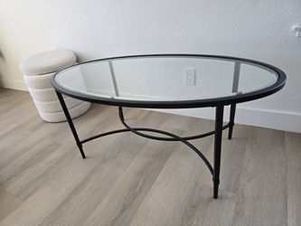 Glass And Metal Coffee Table