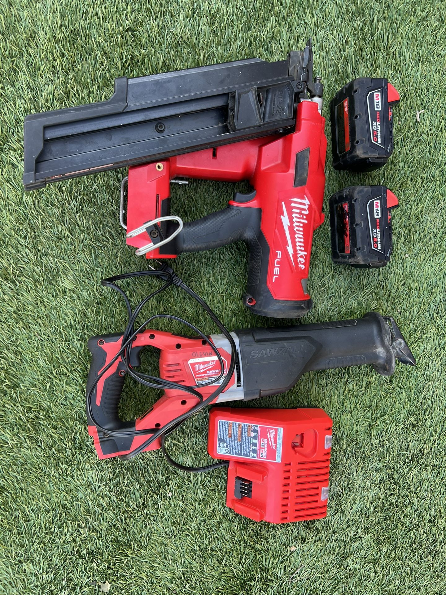 Milkwaukee Nail Gun & Sawzall 