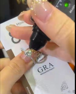 Moissanite Solitaire Ring with GRA Certificate