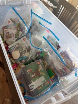 Bin of legos