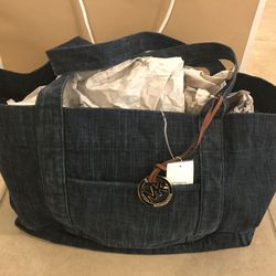 Michael Kors Denim Large Tote Bag 