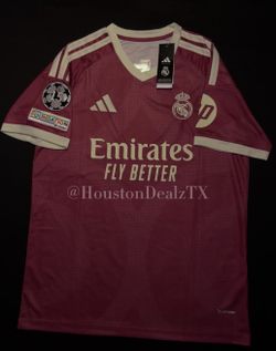 REAL MADRID PINK CHAMPIONS LEAGUE 26/27 JERSEYS (BRAND NEW) LOCATED IN HOUSTON TX!!📍