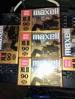 5 Sealed Maxell Cassettes Brand New