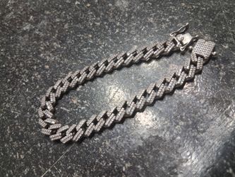 925tg sterling silver Cuban bracelet