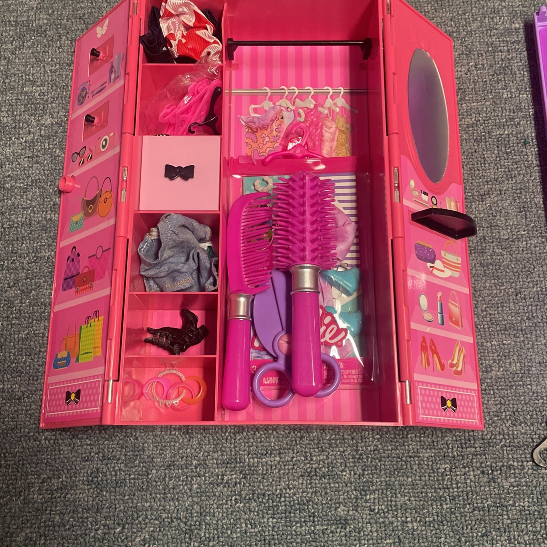 3 Barbie Clothes Closets