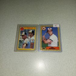 TWO HALL OF FAMER CAL RIPKEN BASEBALL CARD IN PLASTIC 