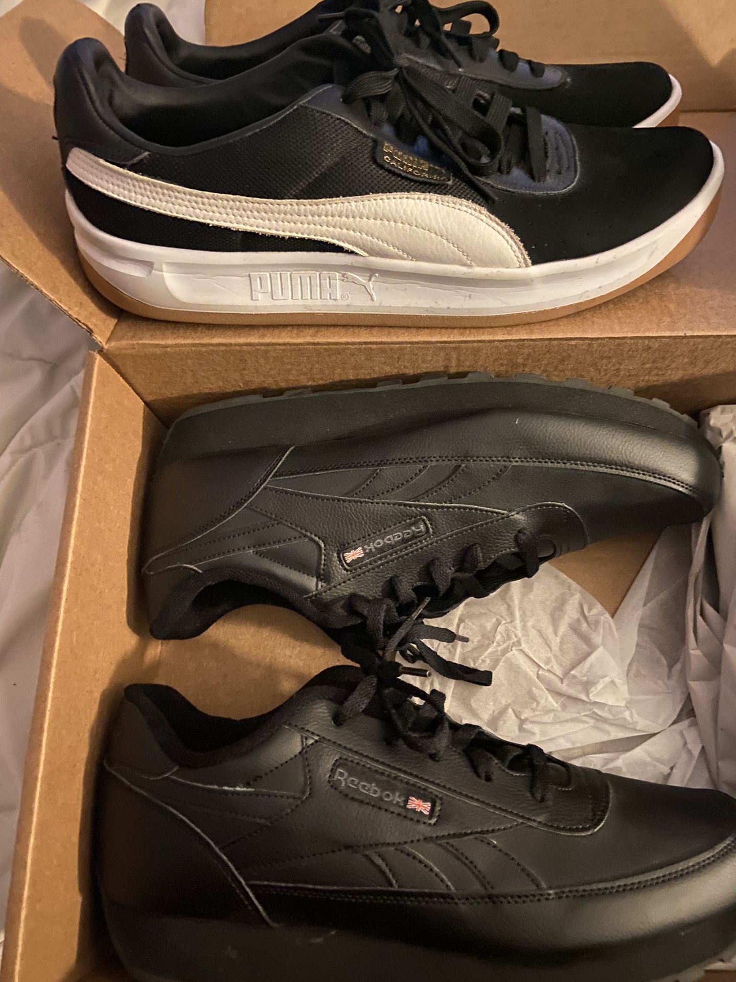 2-pair Size 13 Shoes . 1-Puma And 1-Reebok