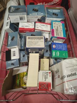 Mixed Office Supply Lot – Binder Clips, Paper Clips & More