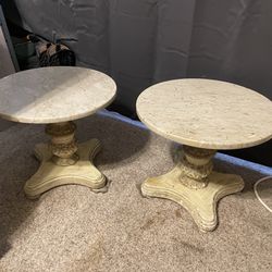 Vintage Marble End Tables
