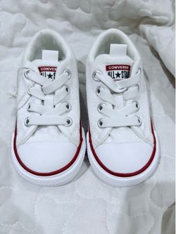 White/ beige converse size 6