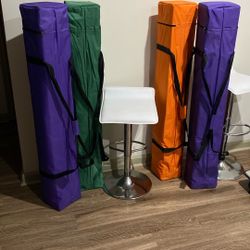 Four Tents Bright Colors Not Your Typical Blue Or Red 10 X 10 Tents new easy set up pop-up