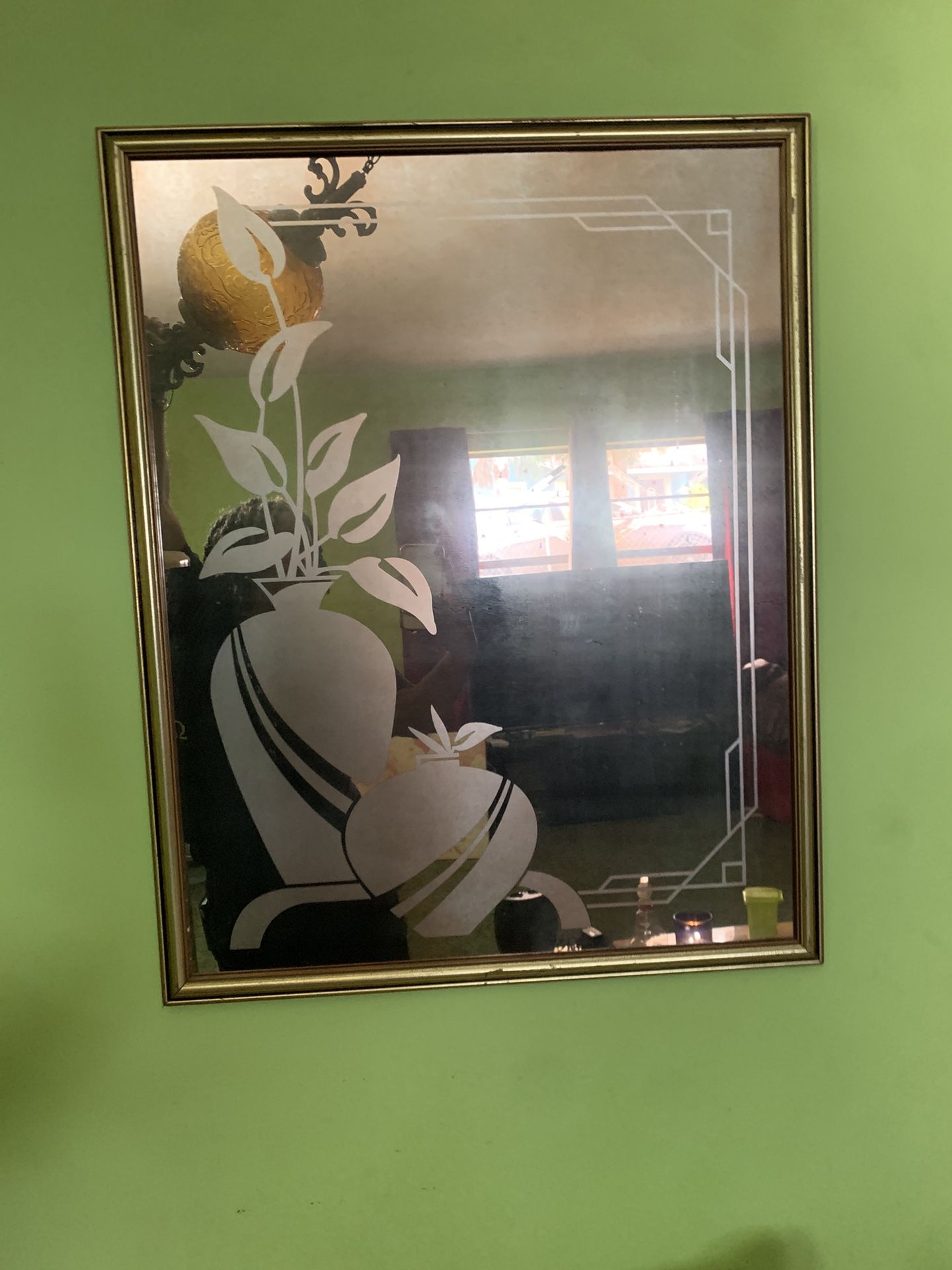 Antique Frosted Mirror