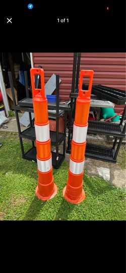 2 orange cones