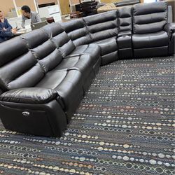 Power Reclining Sectional In Stock For Immediate Delivery 