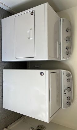 Whirlpool Top Load Washer & Dryer Set – Agitator, White, Works Great
