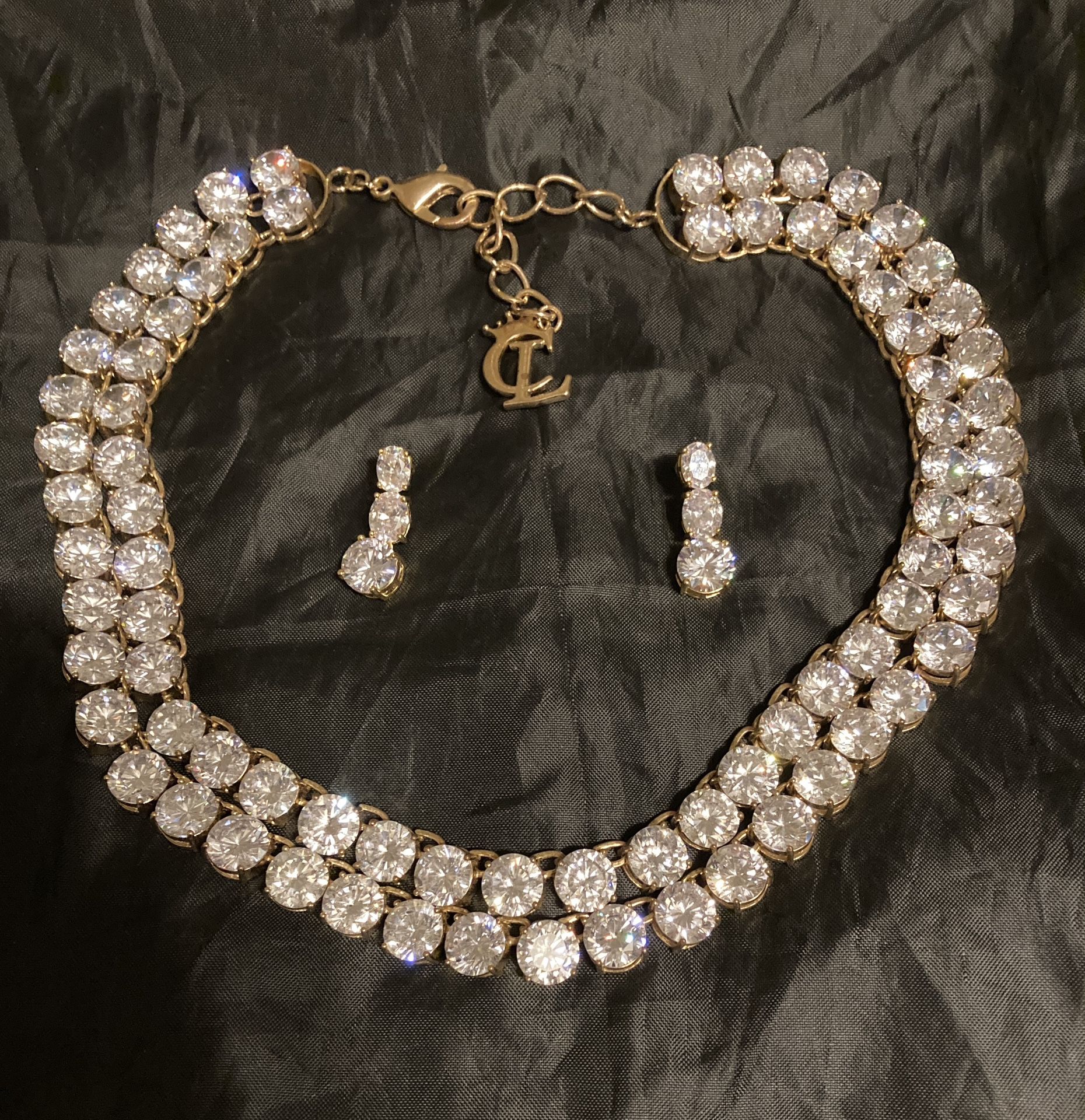 Two Strand COUNTESS LUANN Statement Necklace/Earrings