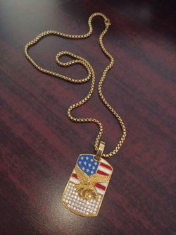 Gold plated dog tag